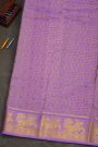 Mysore Crepe Rani Pink Saree With Yaali Buttis Body