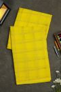 Mysore Crepe Yellow Saree With Zari Checks Body