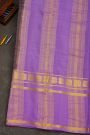 Mysore Crepe Dark Violet Saree With Gap Border