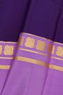 Mysore Crepe Dark Violet Saree With Gap Border