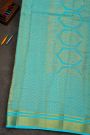 Mysore Crepe Black Saree With Peacock And Gandaberunda Buttis Body