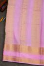 Mysore Crepe Bottle Green Saree With Gap Border
