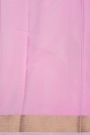 Mysore Crepe Baby Pink Saree With Zari Checks Body