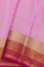 Mysore Crepe Dual Colour Saree With Elephants And Zig-Zag Lines Border