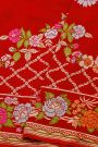 Banarasi Georgette Red Saree With Florals And Leaves Body