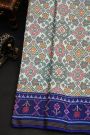 Patola Silk Off White Saree With All Over Floral Weaving Body