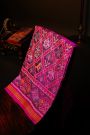 Patola Silk Dual Colour Saree With Animals And Florals Body