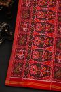 Patola Silk Leaf Green Saree With Elephant And Parrot In Box Border