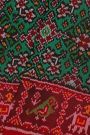 Patola Silk Leaf Green Saree With Elephant And Parrot In Box Border