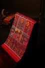 Patola Silk Multi-Colour Saree With Florals And Deers In Checks