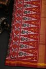 Patola Silk Green Saree With All Over Jaals And Leaf Lines Border