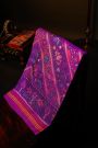 Patola Silk Dual Colour Saree With Florals And Leaves Jaal