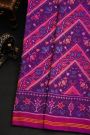 Patola Silk Dual Colour Saree With Florals And Leaves Jaal