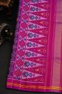 Patola Silk Dual Colour Saree With Florals And Leaves Jaal