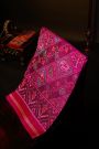 Patola Silk Dual Colour Saree With Florals And Animals Body
