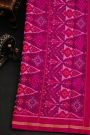 Patola Silk Dual Colour Saree With Florals And Animals Body
