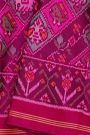 Patola Silk Dual Colour Saree With Florals And Animals Body