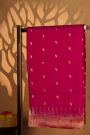 Paithani Silk Magenta Saree With Muniya Buttis Border