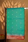 Paithani Silk Sea Blue Saree With Muniya Buttis Border