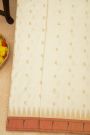 Paithani Silk Off White Saree With Muniya Buttis Border