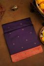 Paithani Silk Violet Saree With Single Muniya Border