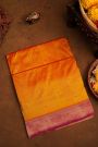 Paithani Silk Mustard Saree With All Over Muniya Buttis Body And Single Muniya Border