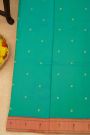 Paithani Silk Sky Blue Saree With Muniya Buttis Border