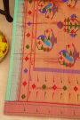 Paithani Silk Sea Green Saree With Muniya Buttis Border