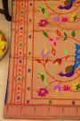 Paithani Silk Royal Blue Saree With Muniya Buttis Border