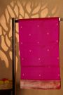 Paithani Silk Pink Saree With Muniya Buttis Border