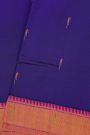 Paithani Silk Navy Blue Saree With Muniya Buttis Border
