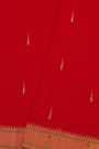 Paithani Silk Red Saree With Muniya Buttis Border