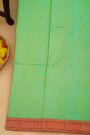 Paithani Silk Sea Green Saree With Muniya Buttis Border