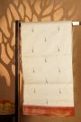 Paithani Silk Off White Saree With Muniya Buttis Border