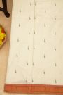 Paithani Silk Off White Saree With Muniya Buttis Border