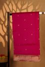 Paithani Silk Magenta Saree With Muniya Buttis Border