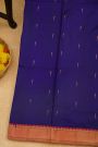 Paithani Silk Navy Blue Saree With Muniya Buttis Border