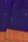 Paithani Silk Navy Blue Saree With Muniya Buttis Border