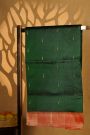 Paithani Silk Bottle Green Saree With Muniya Buttis Border