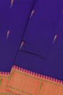 Paithani Silk Navy Blue Saree With Muniya Buttis Body
