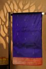 Paithani Silk Navy Blue Saree With Muniya Buttis Body