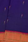 Paithani Silk Navy Blue Saree With Muniya Buttis Body