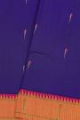 Paithani Silk Navy Blue Saree With Muniya Buttis Body
