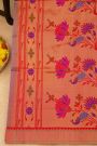 Paithani Silk Purple Saree With Muniya Buttis Body