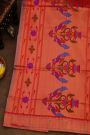 Paithani Silk Royal Blue Saree With Muniya Buttis Body