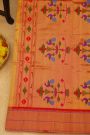 Paithani Silk Mustard Saree With Muniya Buttis Body