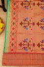 Paithani Silk Sea Green Saree With Muniya Buttis Body