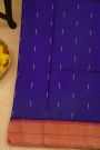 Paithani Silk Royal Blue Saree With Muniya Buttis Body
