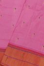 Paithani Silk Pink Saree With All Over Muniya Buttis Body And Double Muniyas Border