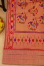 Paithani Silk Lilac Saree With Muniya Buttis Border